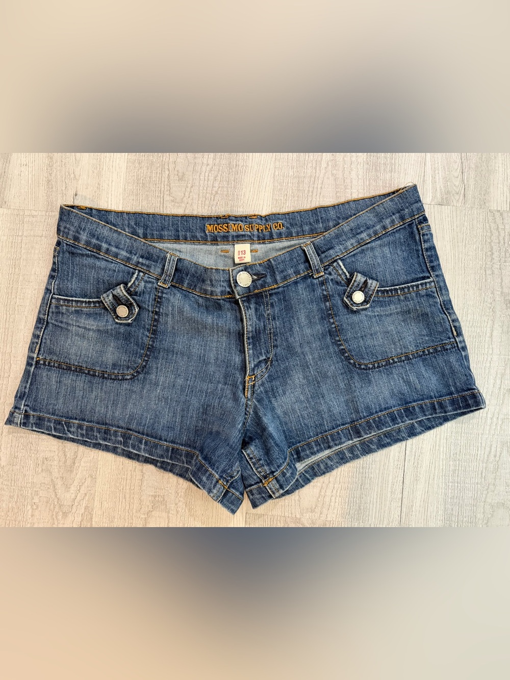 Mossimo Supply Co. Low-Rise Denim Shorts. Size 13.